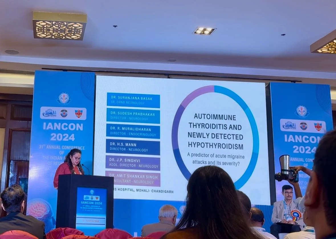 Dr. Suranjana Basak presenting award-winning research at IANCON 2024